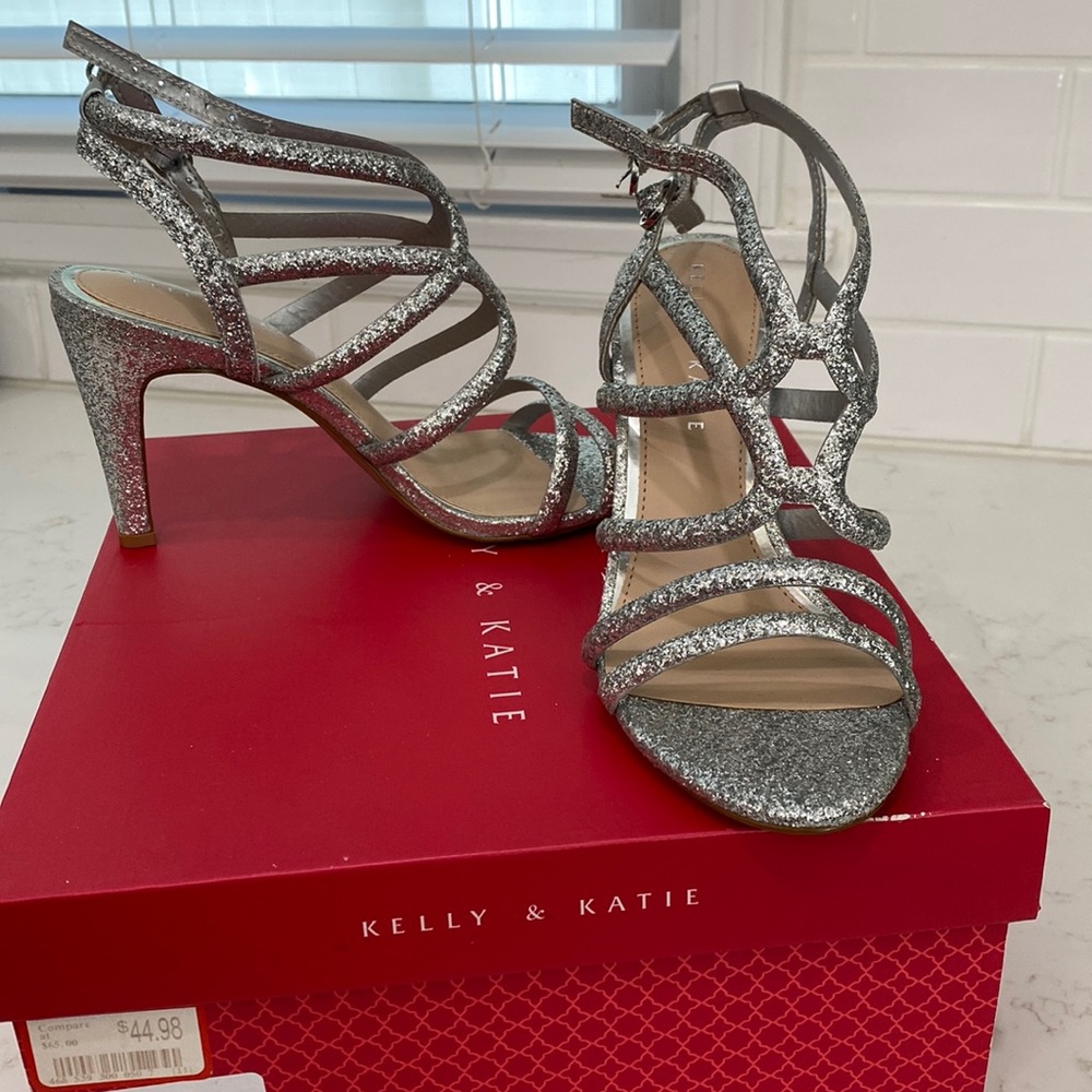 Kelly and Katie Jazlyn silver glitter heal